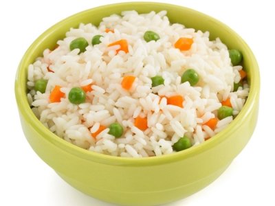 Verduras en el arroz